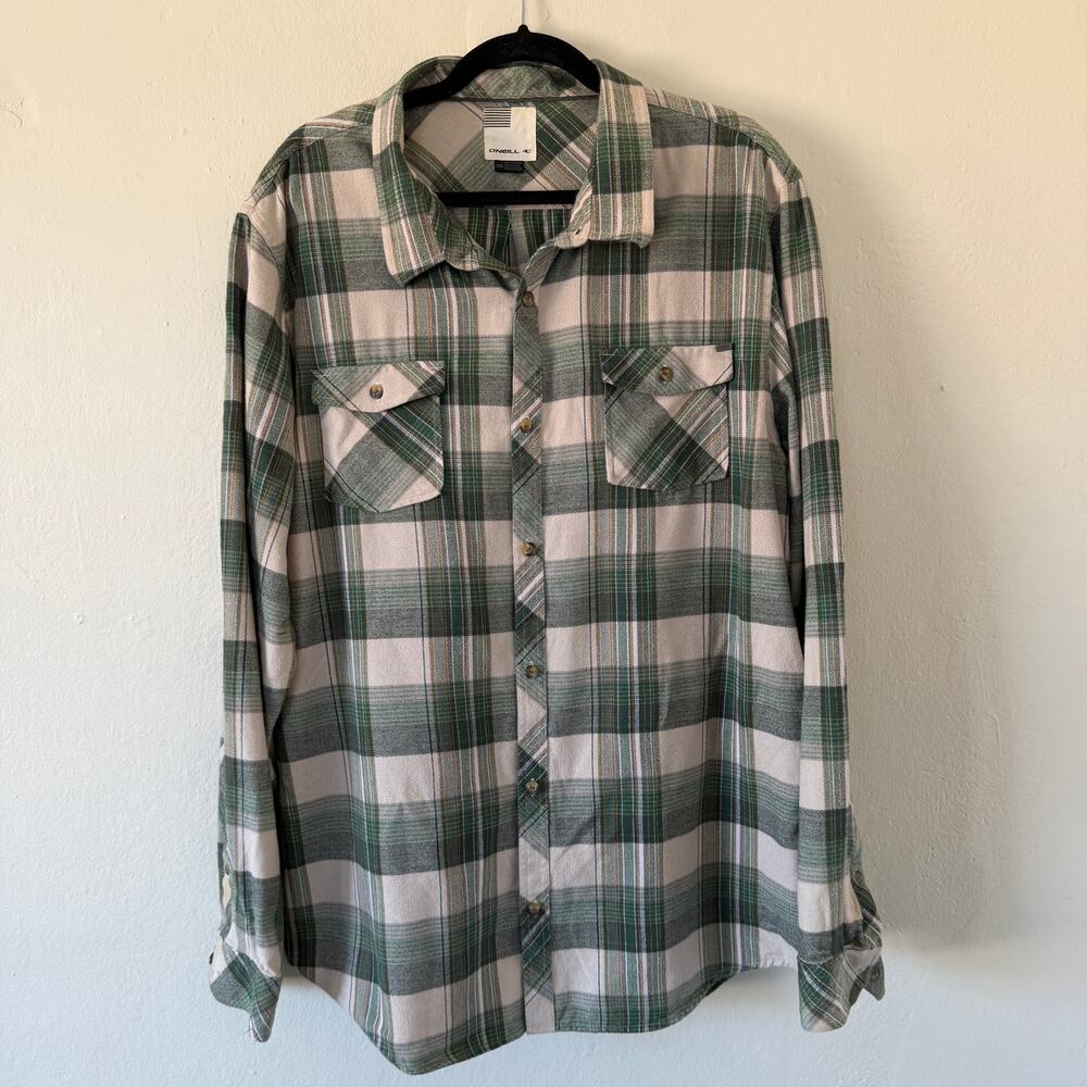 Men's Oneill plaid button down flannel shirt